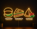 Vadapav Samosa Sandwich Neon Sign