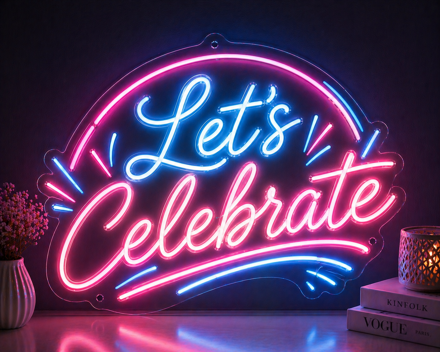 Lets Celebrate Neon Sign