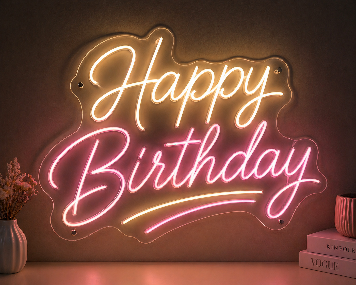Happy Birthday Neon Sign