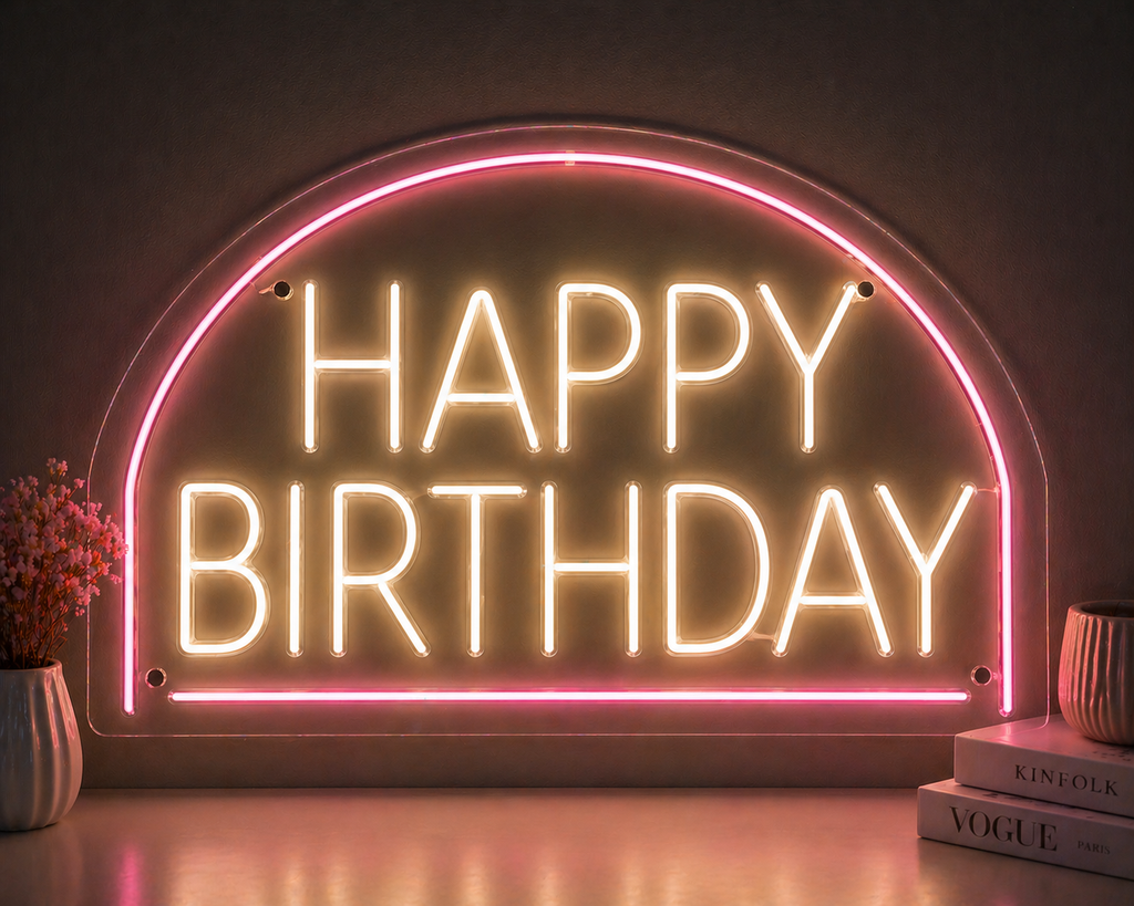 Happy Birthday Neon Sign